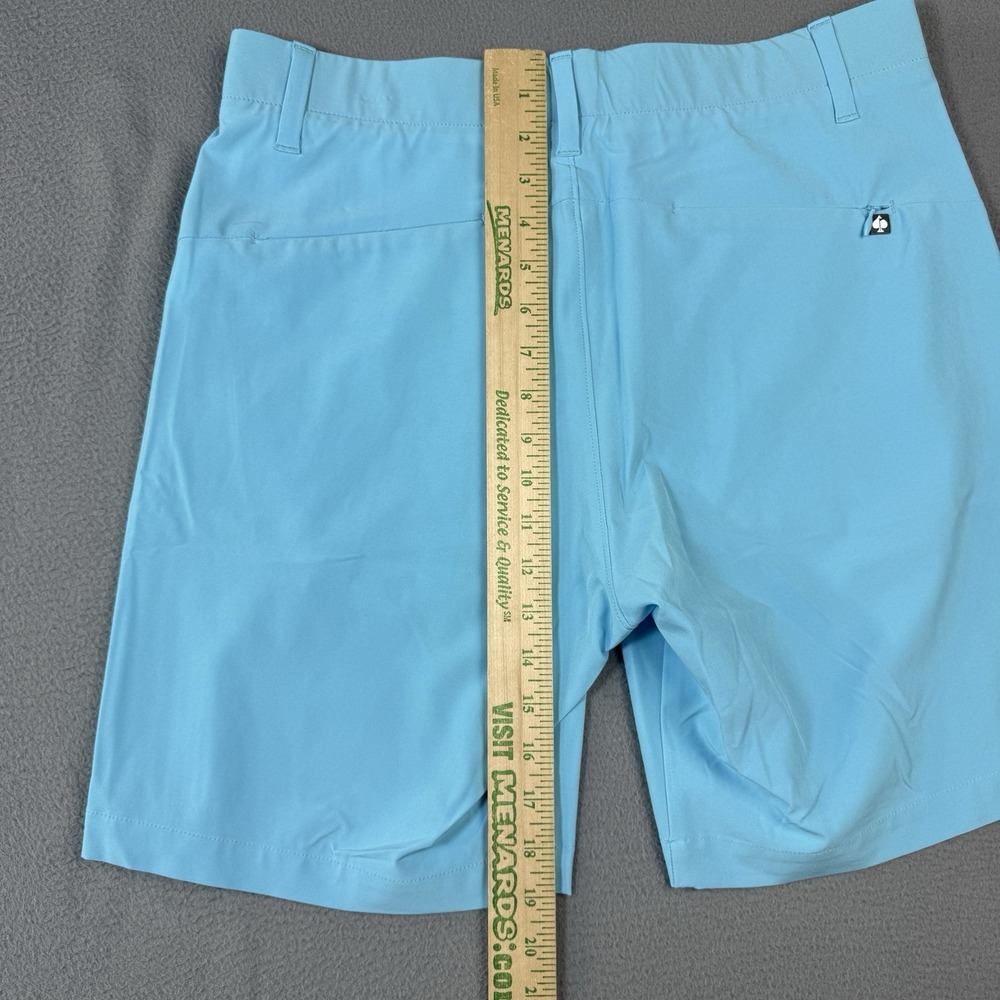 Pins and Aces Golf Shorts 34 Mens Blue 4 Way Stretch Athletic Performance - Picture 6 of 6
